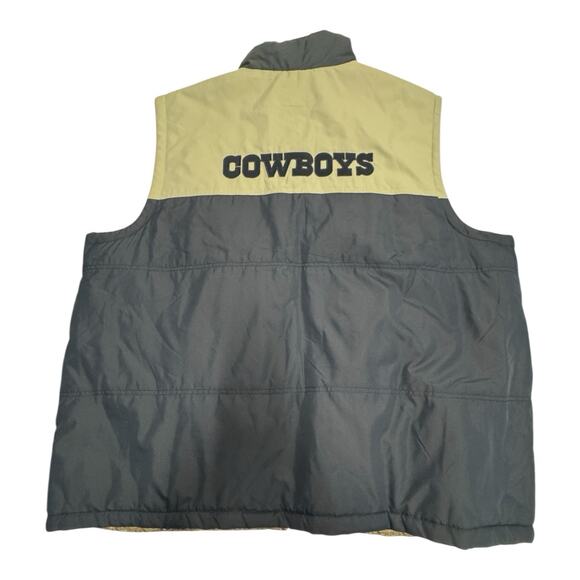 Dallas Cowboys Puffer Vest 3XL Men’s Reversible G-III Apparel NFL Sleeveless Zip - Picture 3 of 10